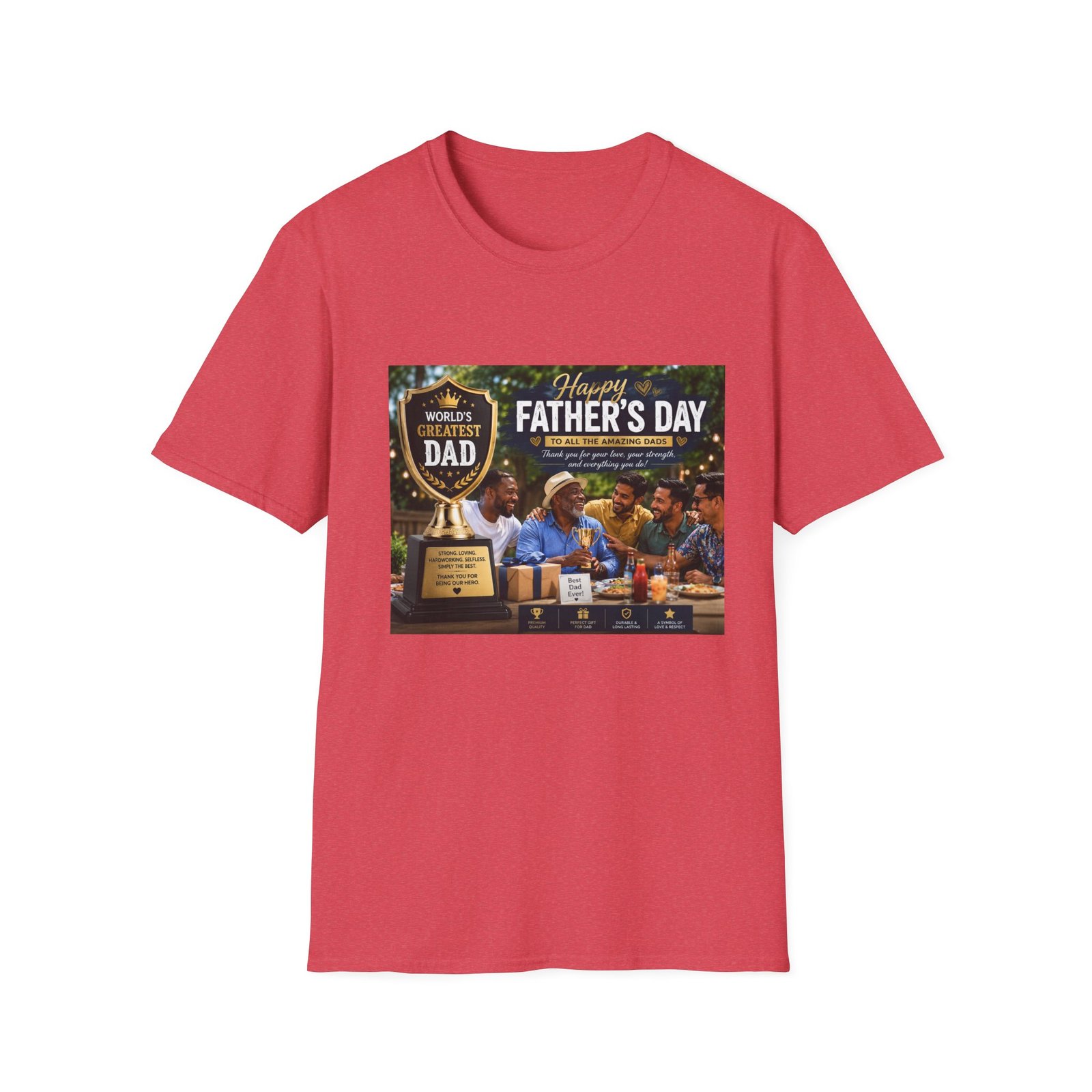 World’s Greatest Dad | Father’s Day Premium Graphic T-Shirt - Image 34