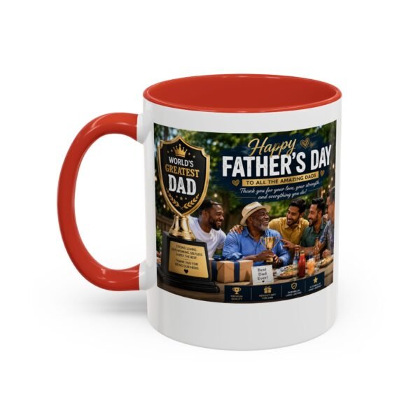 World’s Greatest Dad Accent Coffee Mug | Father’s Day Gift Mug