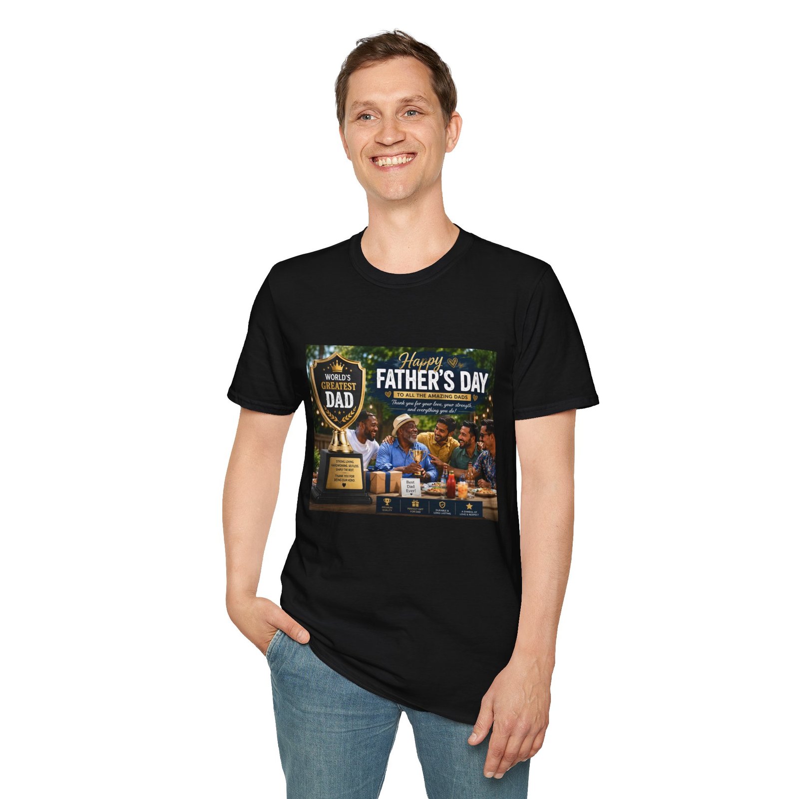 World’s Greatest Dad | Father’s Day Premium Graphic T-Shirt - Image 24