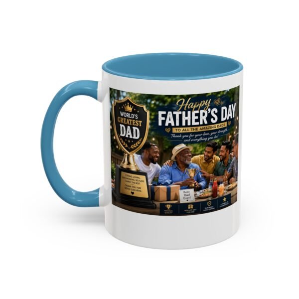 World’s Greatest Dad Accent Coffee Mug | Father’s Day Gift Mug
