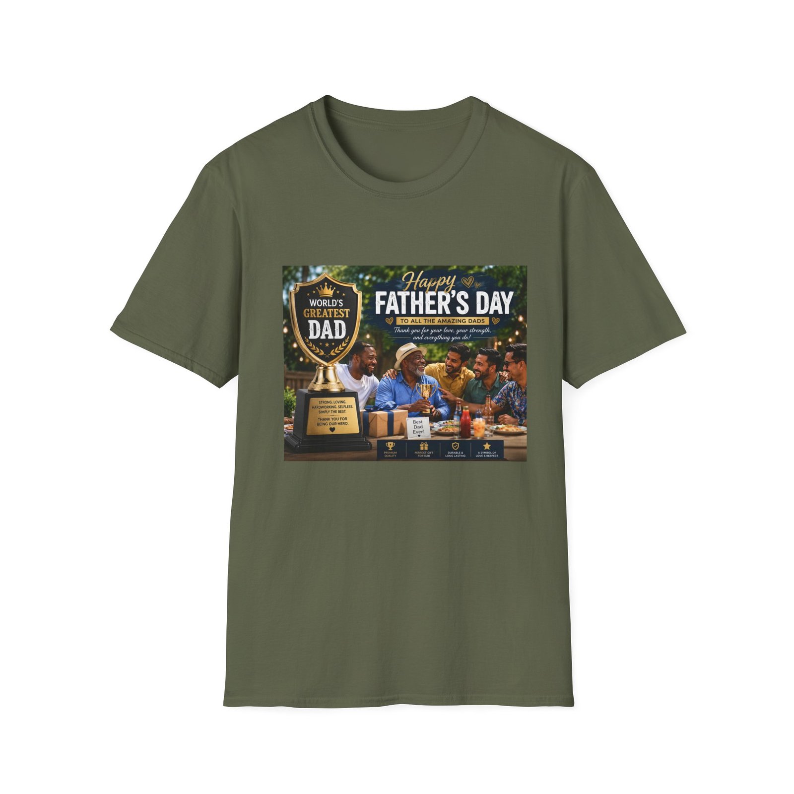 World’s Greatest Dad | Father’s Day Premium Graphic T-Shirt - Image 11