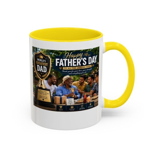 World’s Greatest Dad Accent Coffee Mug | Father’s Day Gift Mug