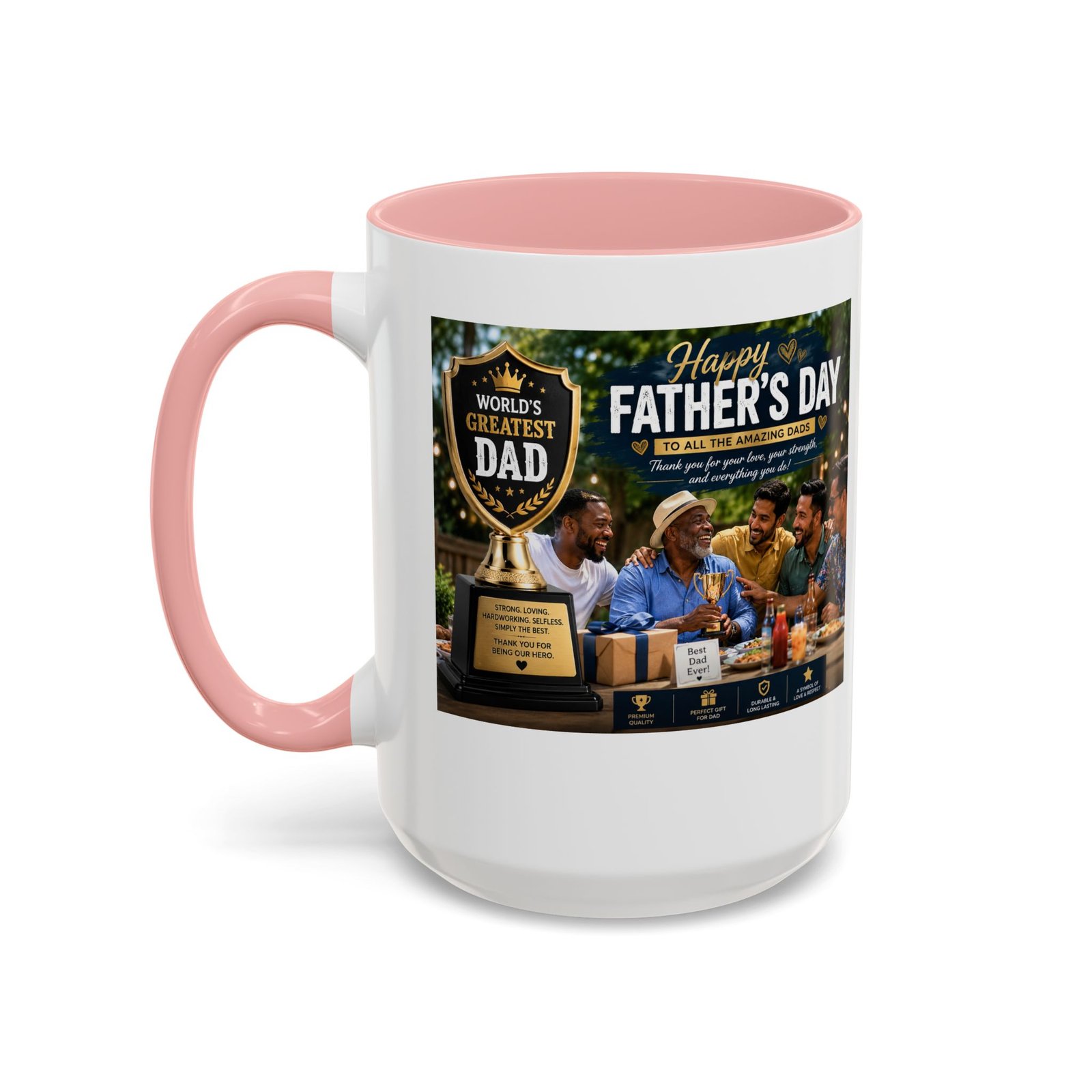 World’s Greatest Dad Accent Coffee Mug | Father’s Day Gift Mug - Image 35