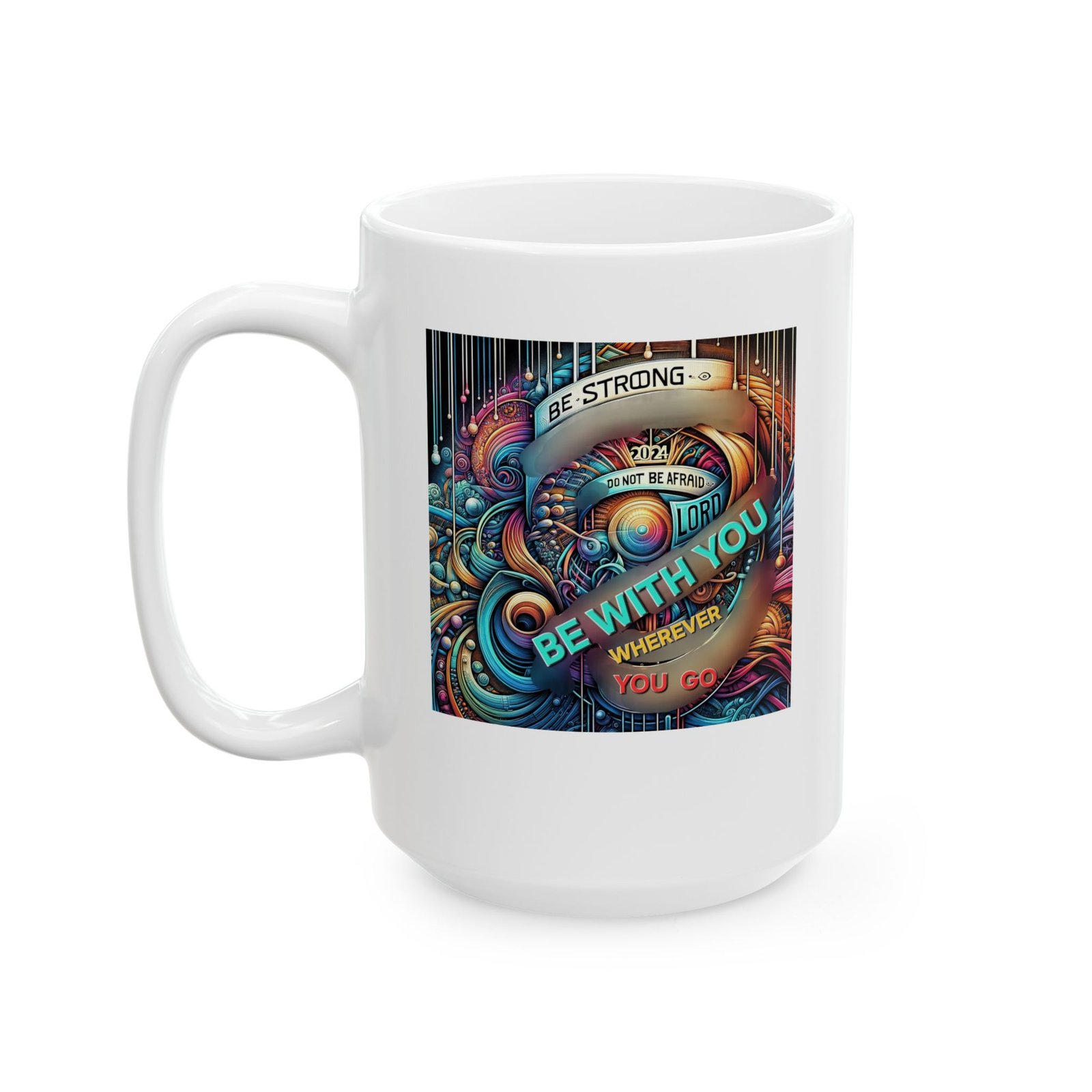 Cosmic Dreamscape Ceramic Mug | Psychedelic Colorful Coffee Cup - Image 7