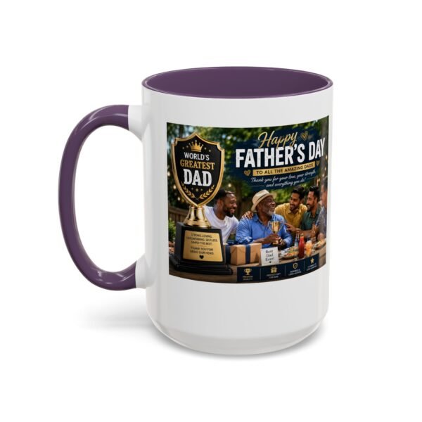 World’s Greatest Dad Accent Coffee Mug | Father’s Day Gift Mug