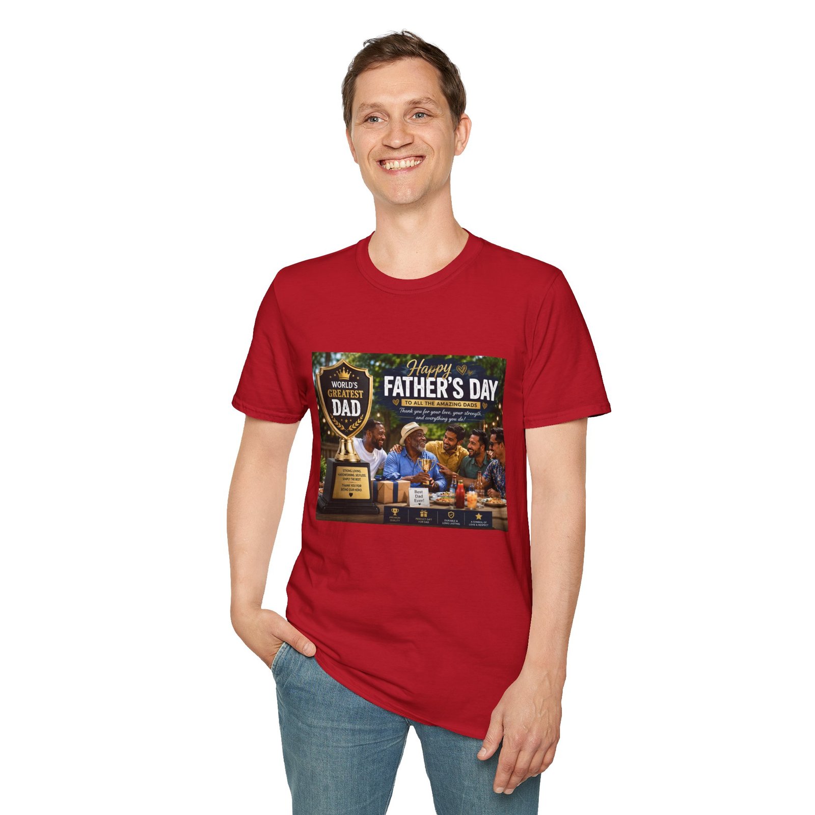 World’s Greatest Dad | Father’s Day Premium Graphic T-Shirt - Image 40