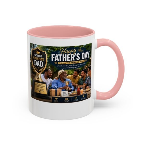 World’s Greatest Dad Accent Coffee Mug | Father’s Day Gift Mug
