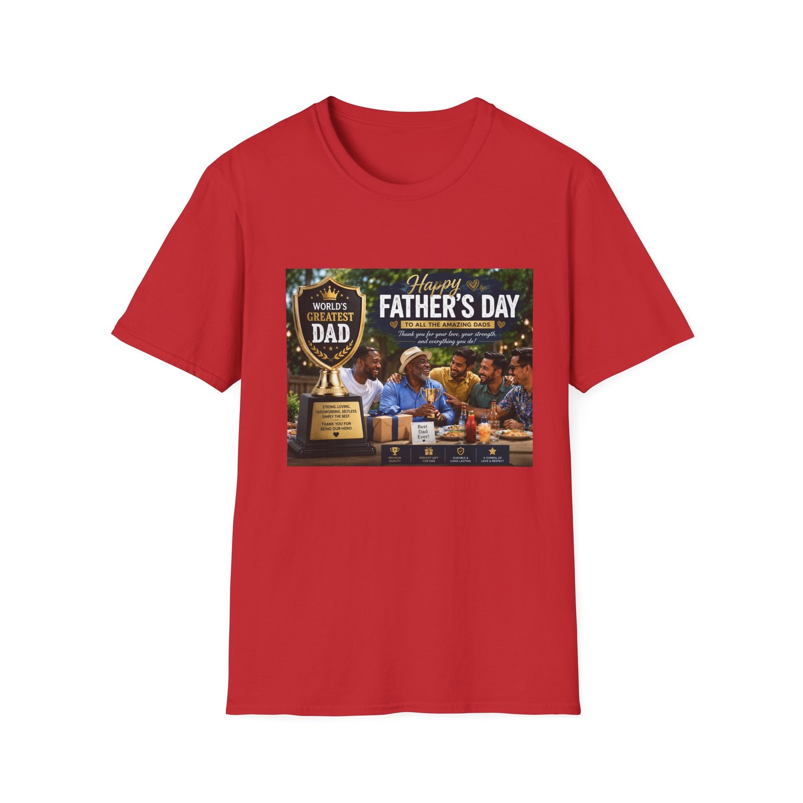 World’s Greatest Dad | Father’s Day Premium Graphic T-Shirt - Image 7