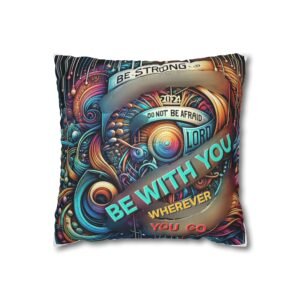 Inspirational "Be With You" Decorative Pillowcase – Be Strong Faith Accent