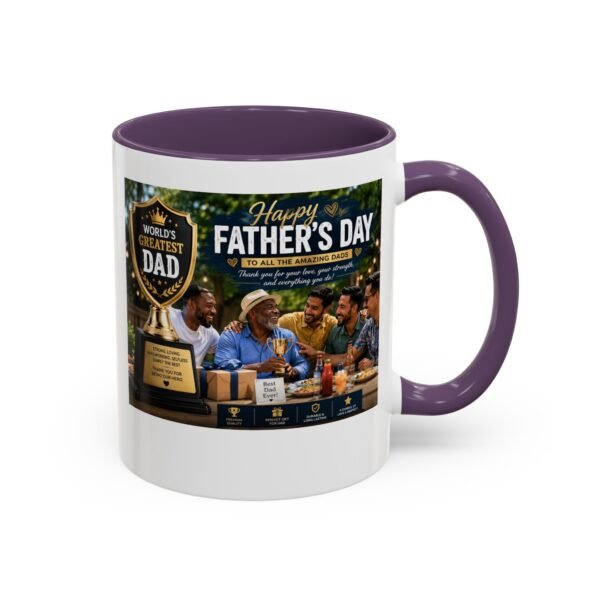 World’s Greatest Dad Accent Coffee Mug | Father’s Day Gift Mug