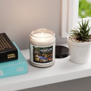 Father's Day Candle — 'World's Greatest Dad' Scented Soy Jar (9oz) - Image 2