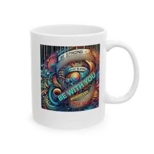 Cosmic Dreamscape Ceramic Mug | Psychedelic Colorful Coffee Cup