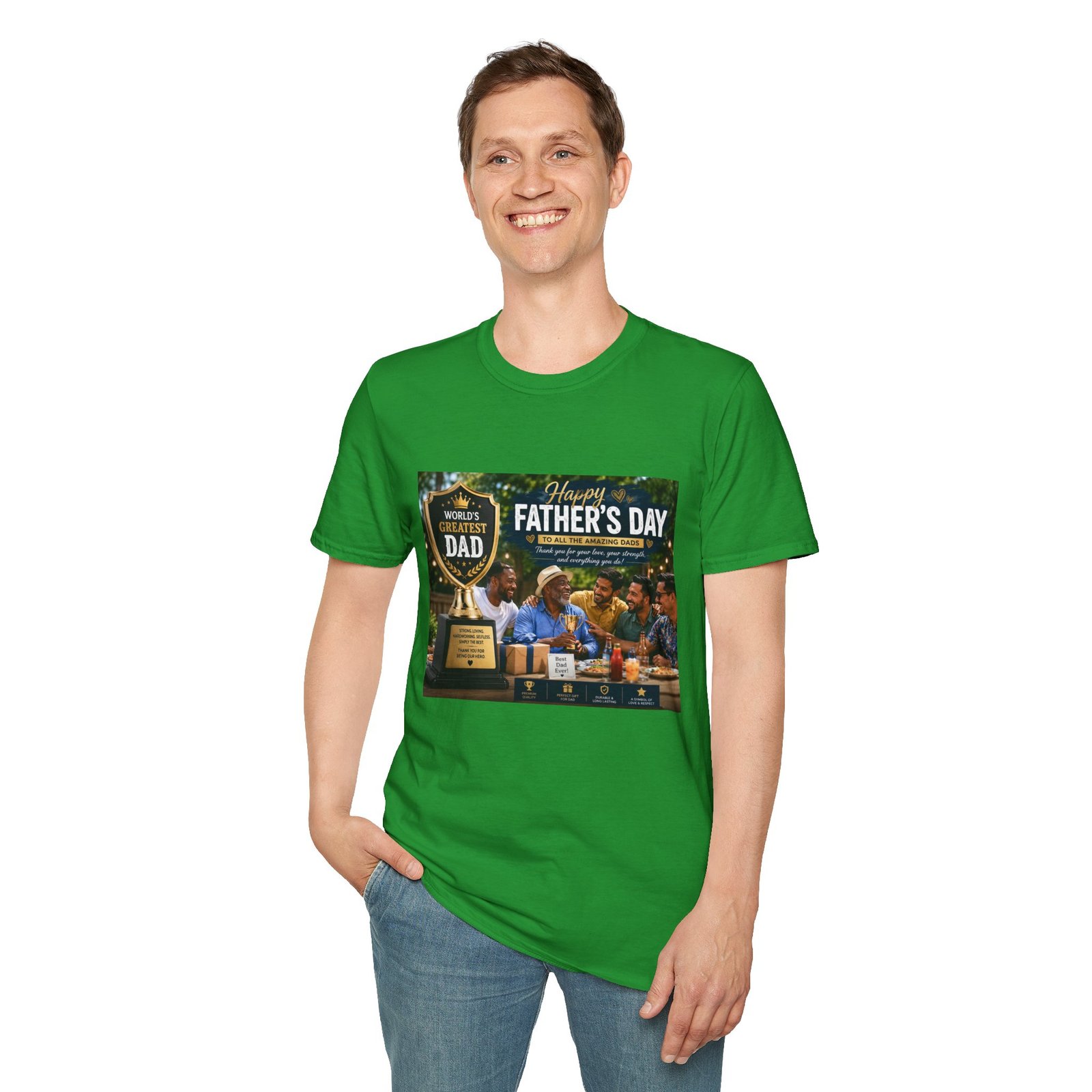 World’s Greatest Dad | Father’s Day Premium Graphic T-Shirt - Image 28