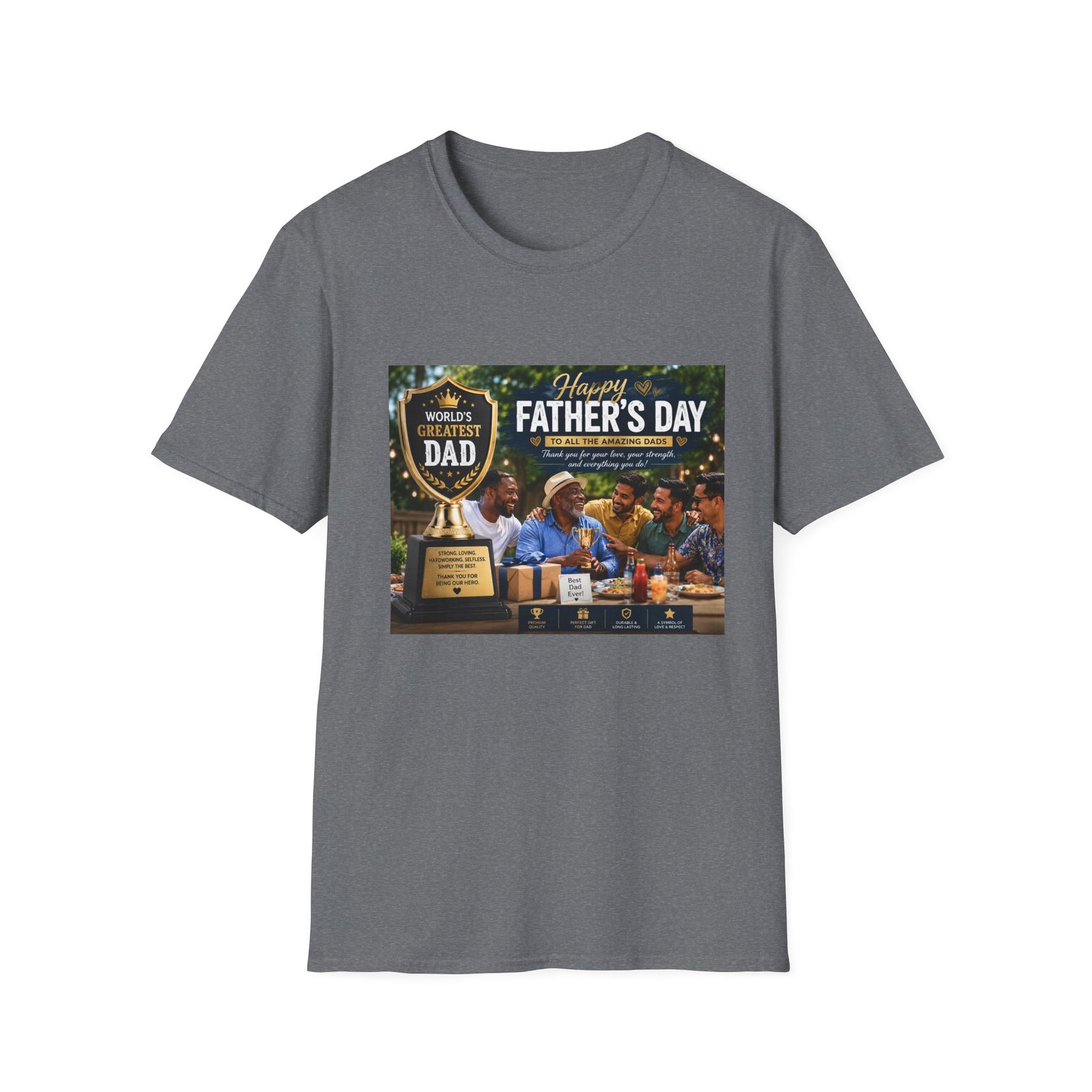 World’s Greatest Dad | Father’s Day Premium Graphic T-Shirt - Image 38