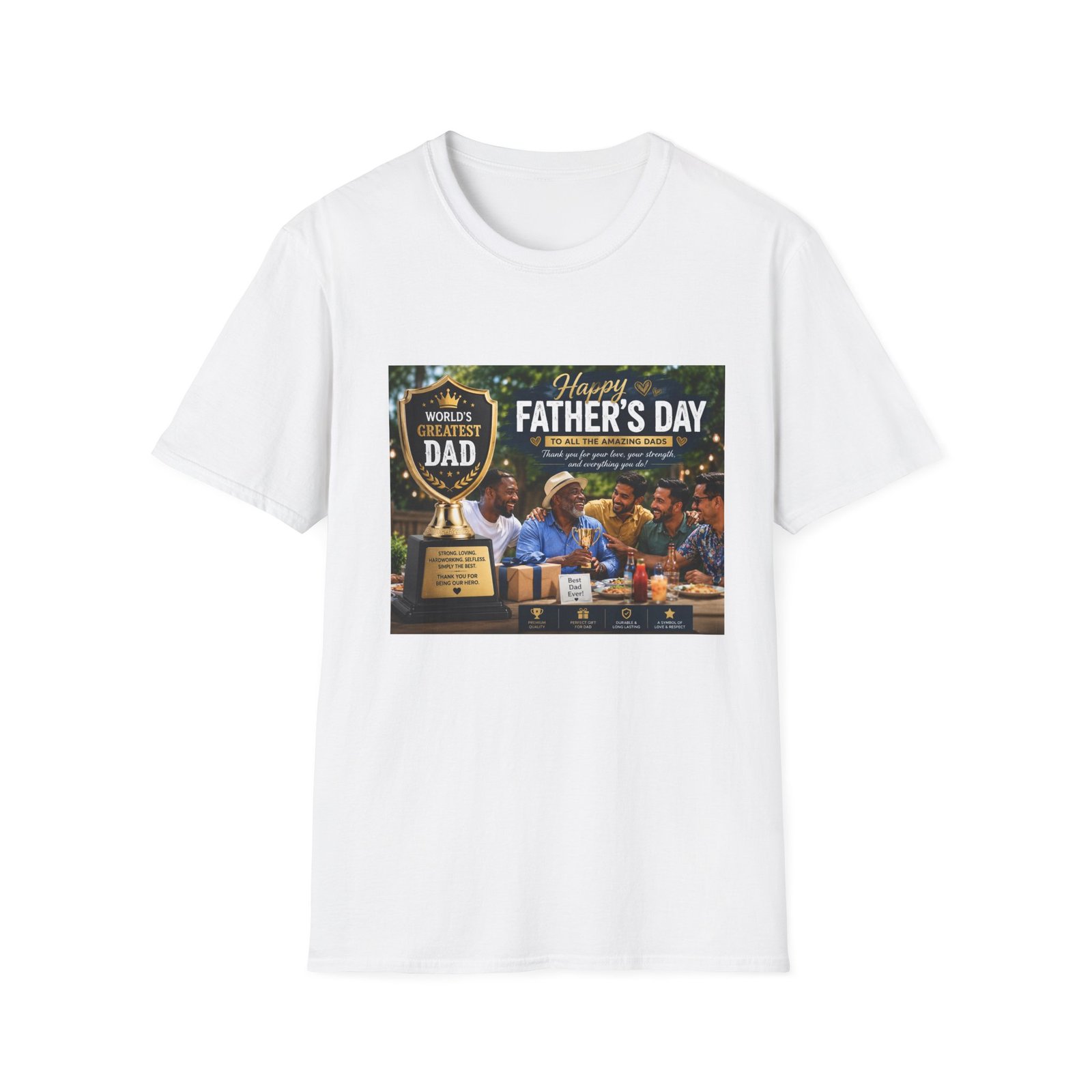 World’s Greatest Dad | Father’s Day Premium Graphic T-Shirt - Image 15