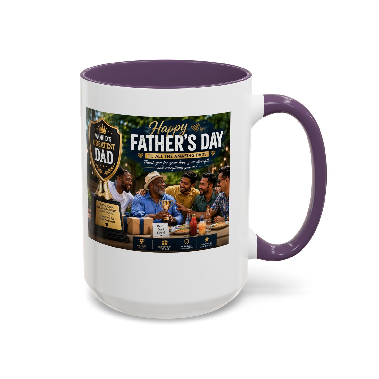 World’s Greatest Dad Accent Coffee Mug | Father’s Day Gift Mug - Image 42