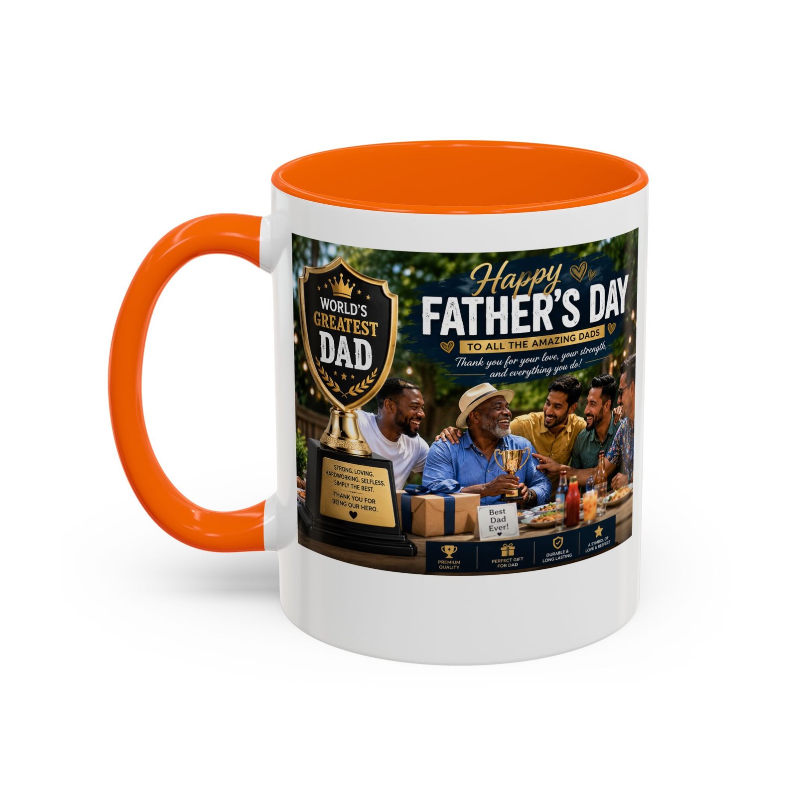 World’s Greatest Dad Accent Coffee Mug | Father’s Day Gift Mug - Image 19