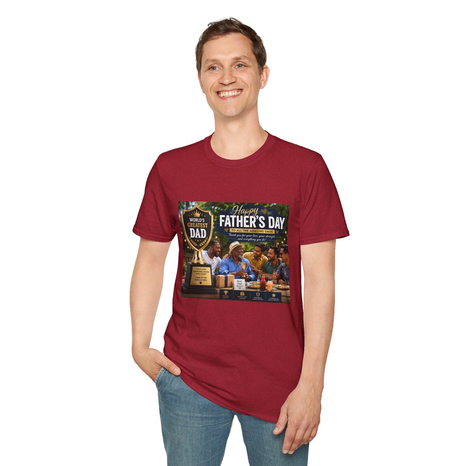 World’s Greatest Dad | Father’s Day Premium Graphic T-Shirt - Image 48