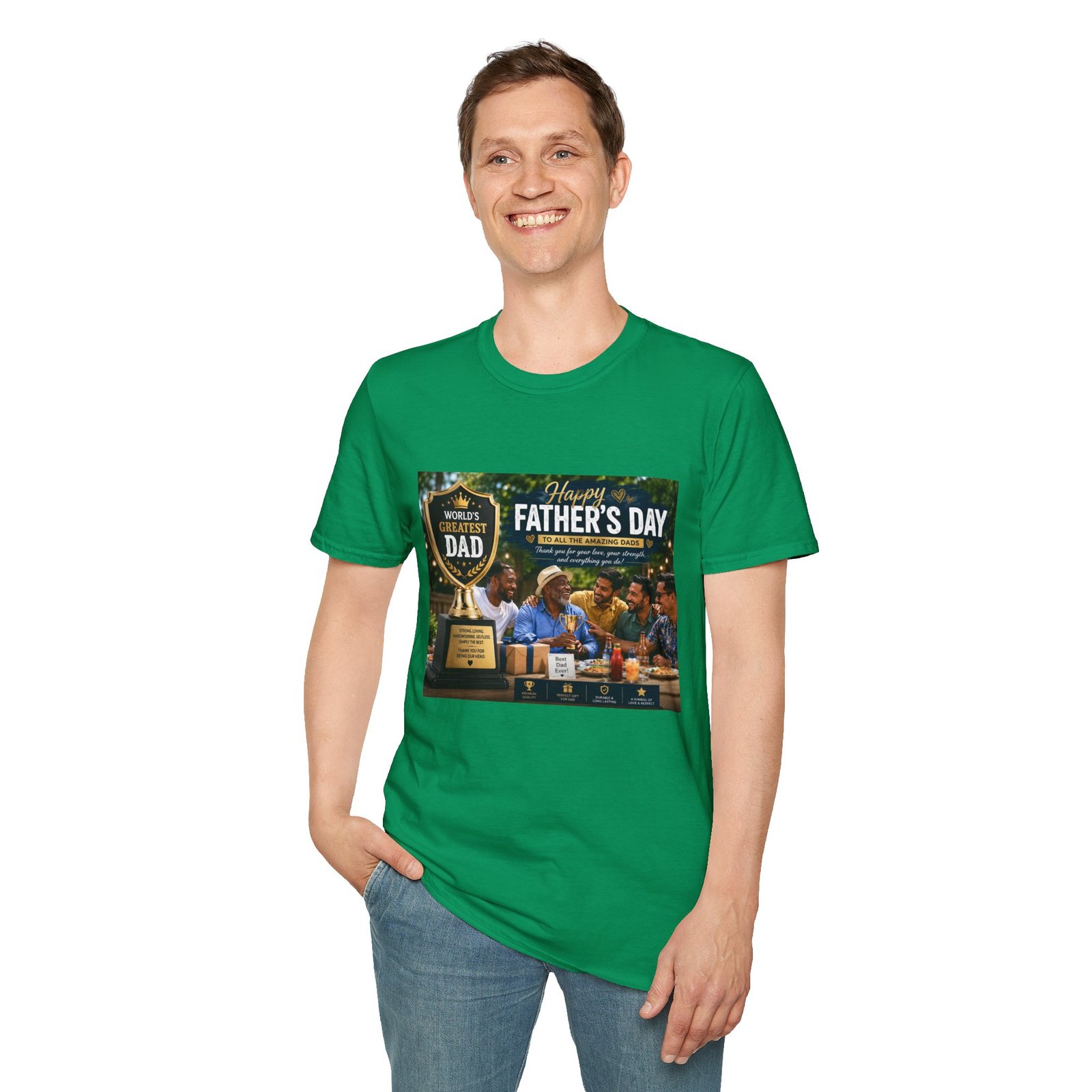 World’s Greatest Dad | Father’s Day Premium Graphic T-Shirt - Image 52
