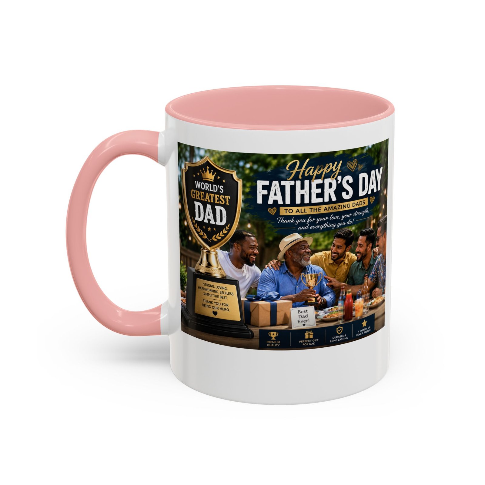 World’s Greatest Dad Accent Coffee Mug | Father’s Day Gift Mug - Image 31