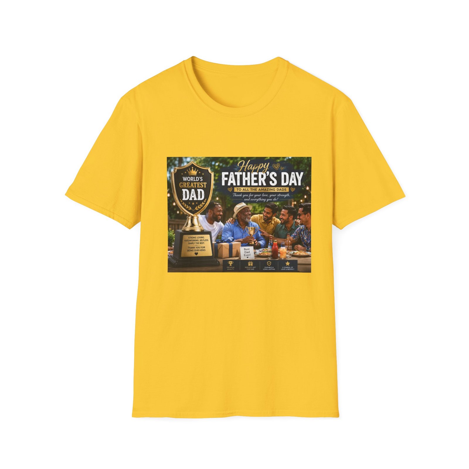 World’s Greatest Dad | Father’s Day Premium Graphic T-Shirt - Image 19