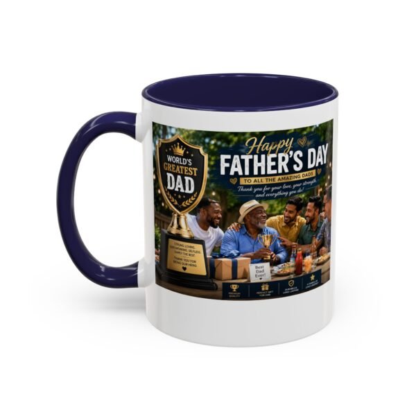 World’s Greatest Dad Accent Coffee Mug | Father’s Day Gift Mug