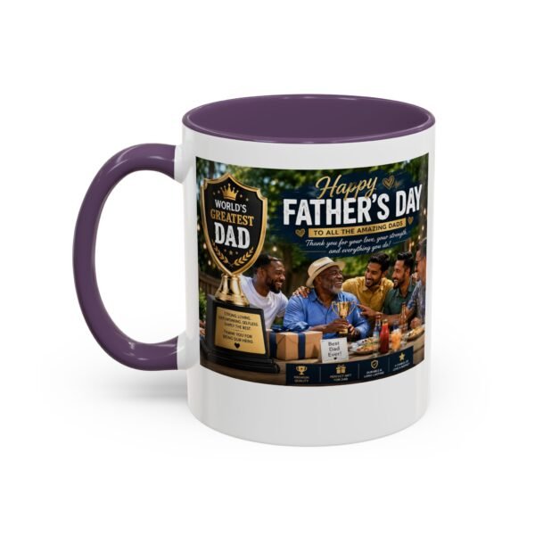 World’s Greatest Dad Accent Coffee Mug | Father’s Day Gift Mug
