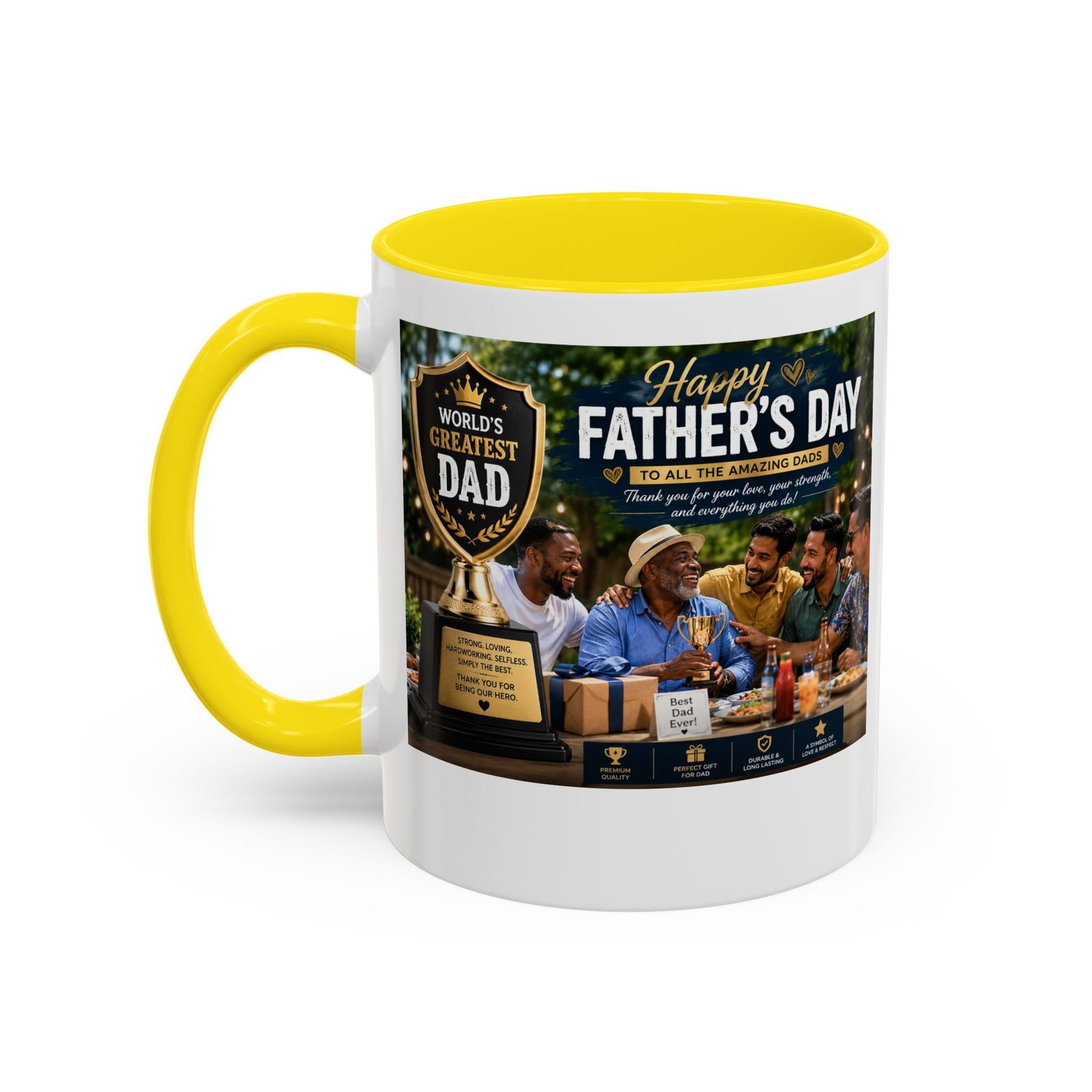 World’s Greatest Dad Accent Coffee Mug | Father’s Day Gift Mug - Image 23