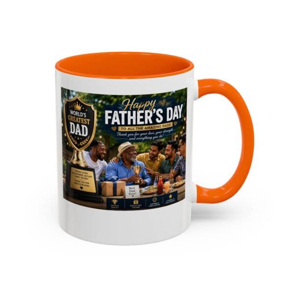 World’s Greatest Dad Accent Coffee Mug | Father’s Day Gift Mug