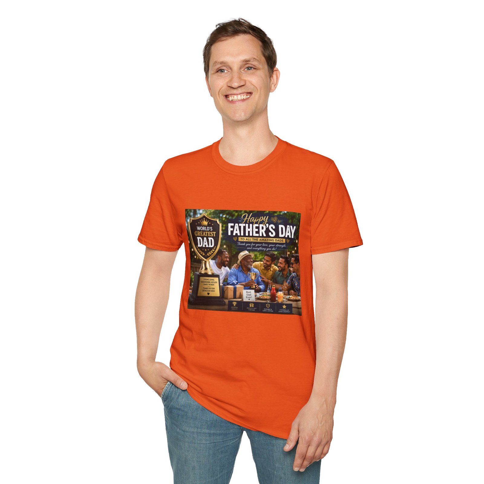 World’s Greatest Dad | Father’s Day Premium Graphic T-Shirt - Image 44